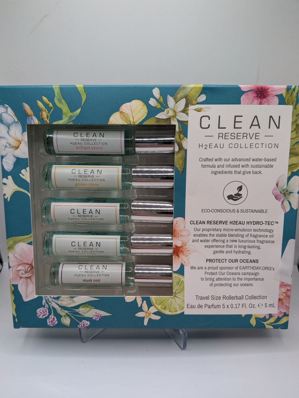 CLEAN Reserve H2EAU Collection Travel Rollerball Set — Floral Green
